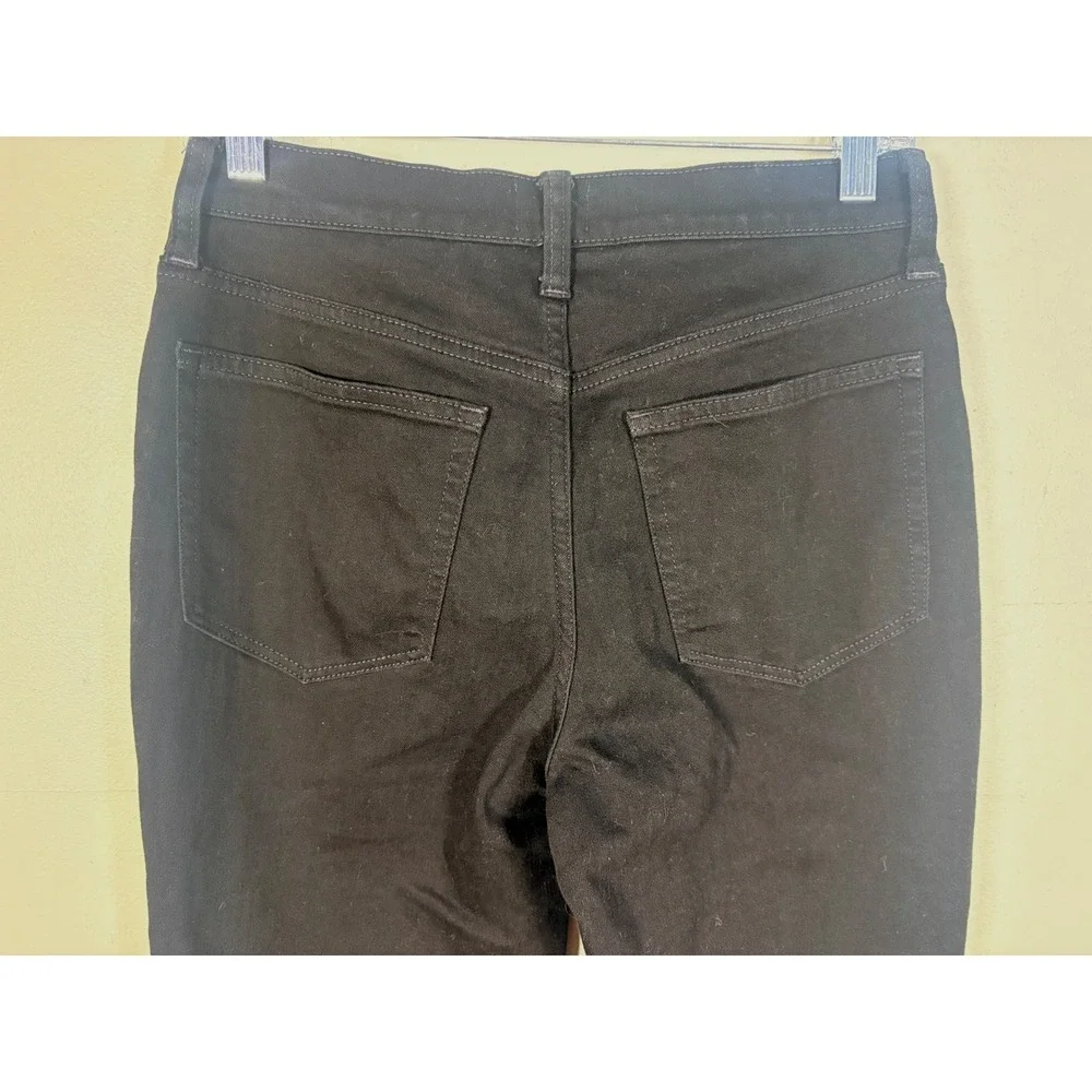 J.Crew‎ Mid-Rise Flare Crop Jeans Womens 27 Black Excellent Re-Imagined Denim